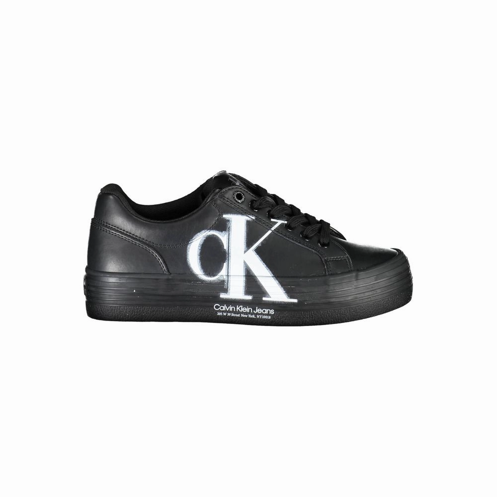 Calvin Klein Black Leather Women Sneaker New Releases Sneakers