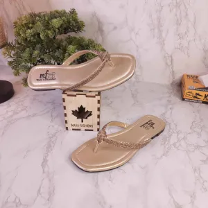 Gravel Flat Shoes Golden Slipper in Flat