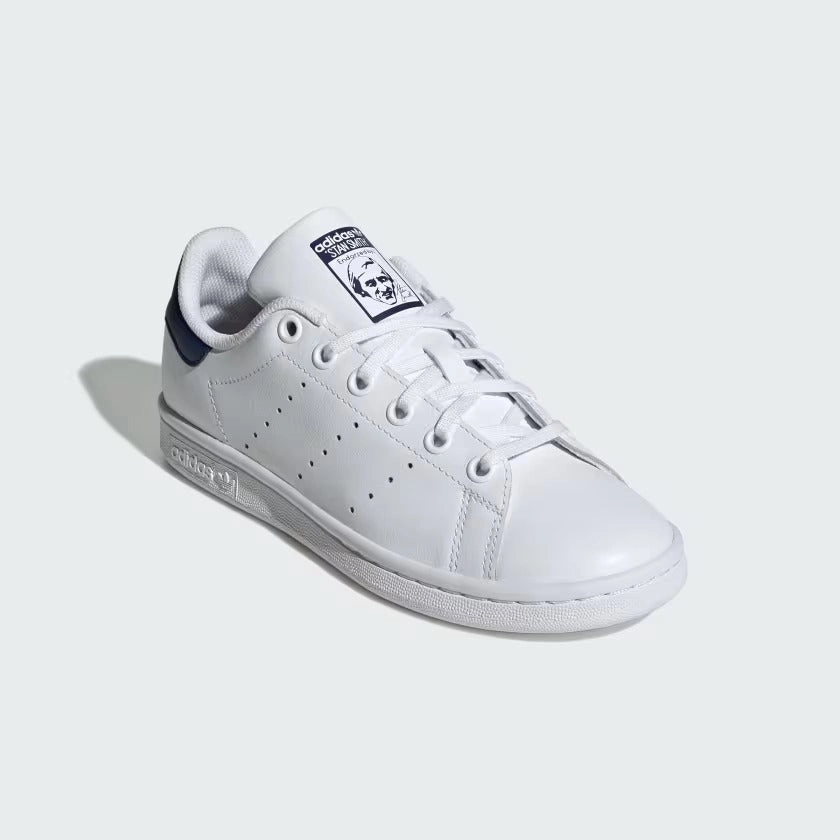 Grade School's Adidas Stan Smith Shoes - White/Dark Blue Forum 84 High Shoes Adidas