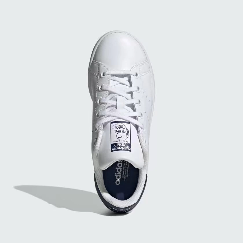 Grade School's Adidas Stan Smith Shoes - White/Dark Blue Adidas Race Walking Shoes