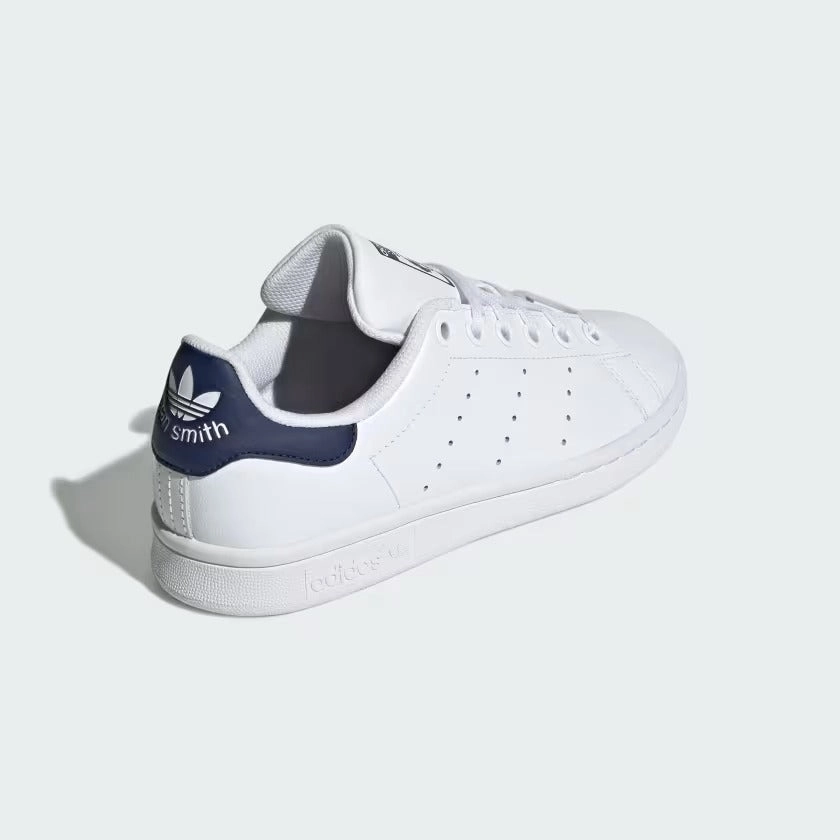 Grade School's Adidas Stan Smith Shoes - White/Dark Blue Best Adidas Shoes For Flat Feet