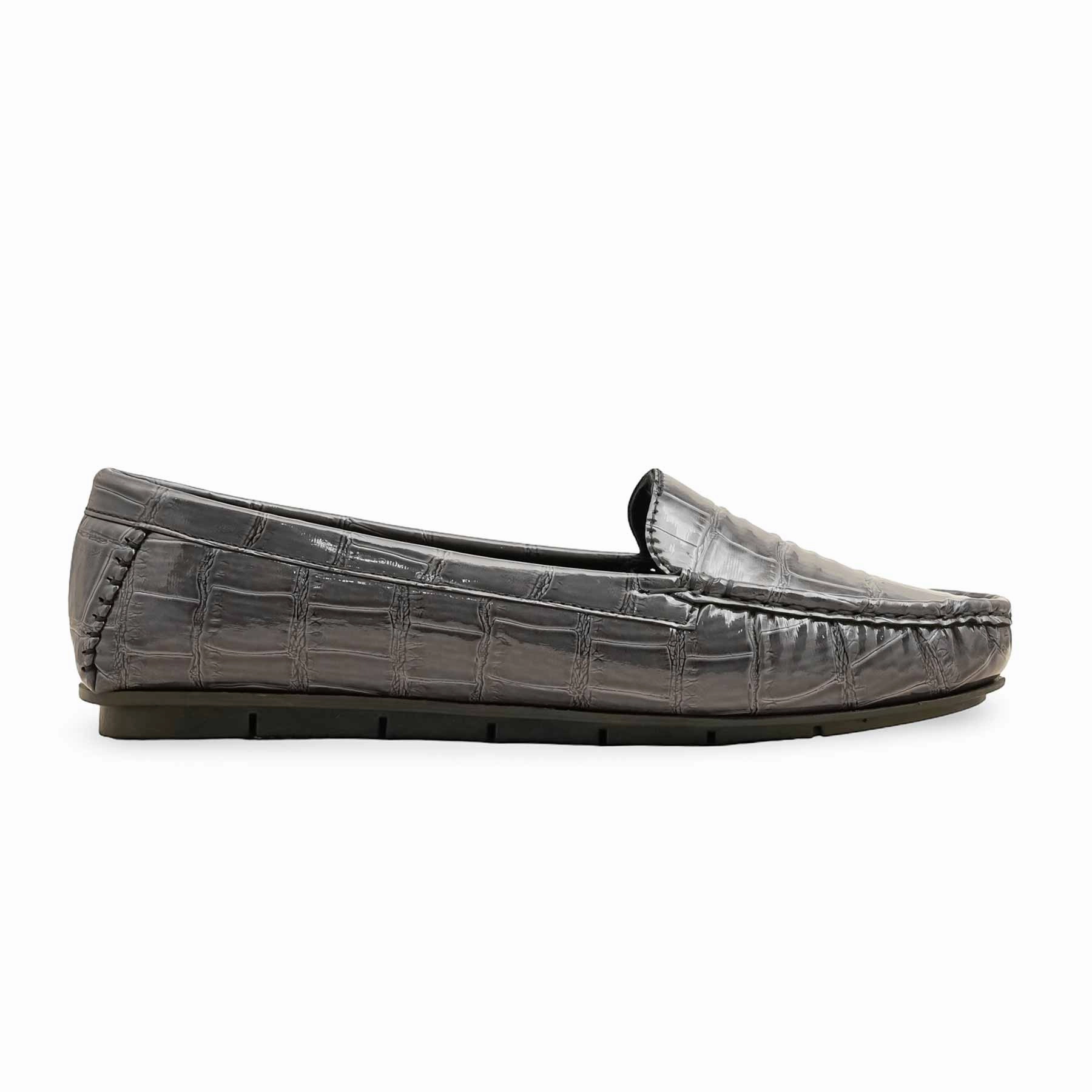 Grey Moccasin For Women WN4507 Casual Slides Shoes