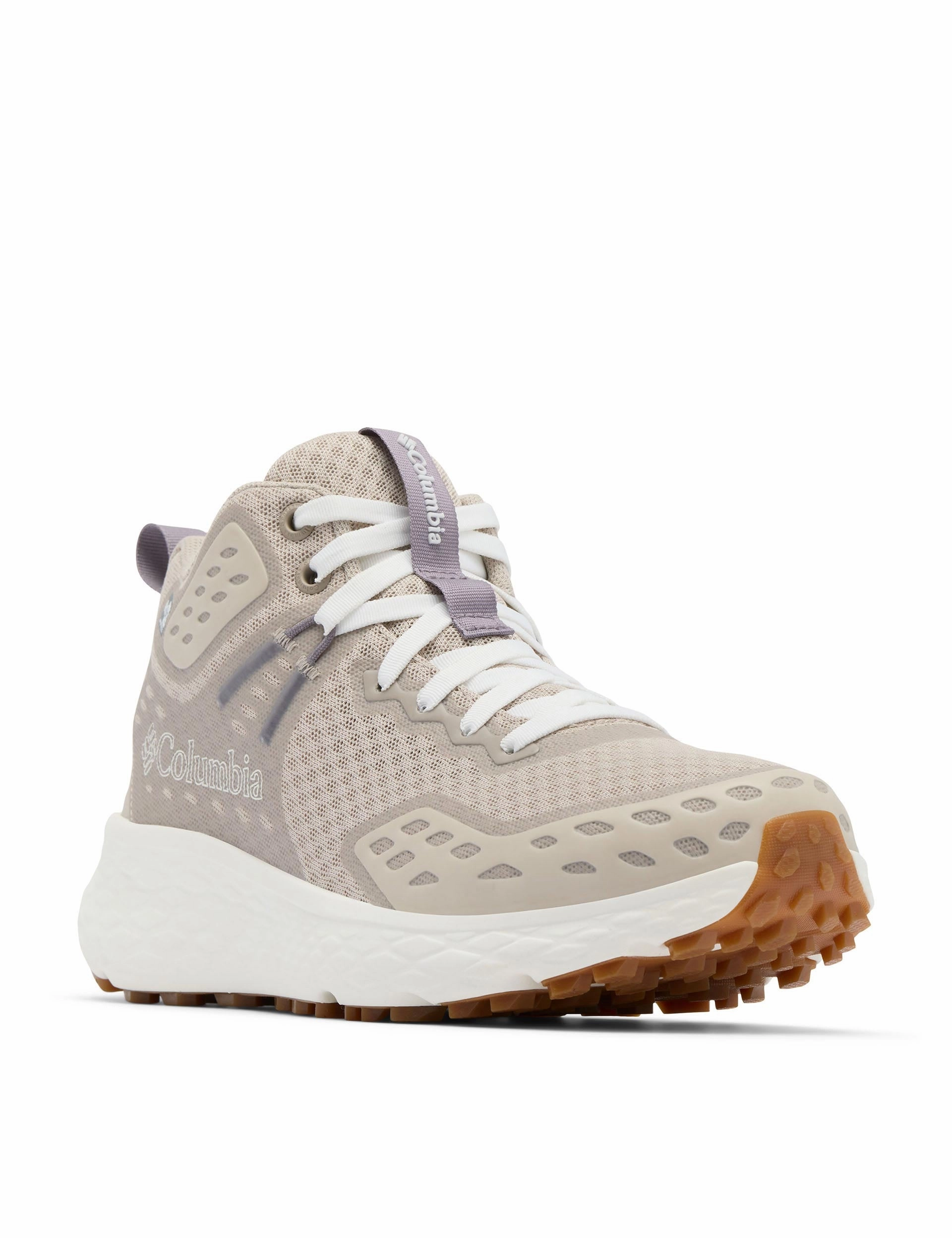 Konos TRS OutDry Mid Hiking Shoe - Soft Taupe/Granite Purple Simond Climbing Decathlon