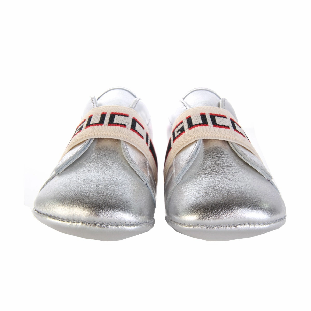 Shoes Sizing For Crack Climbing Gucci Kids Silver Ace Shoes With Gucci Stripe