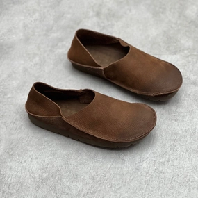 Casual Shoes With High Heels Handmade Casual Leather Comfortable All-match Shoes For women