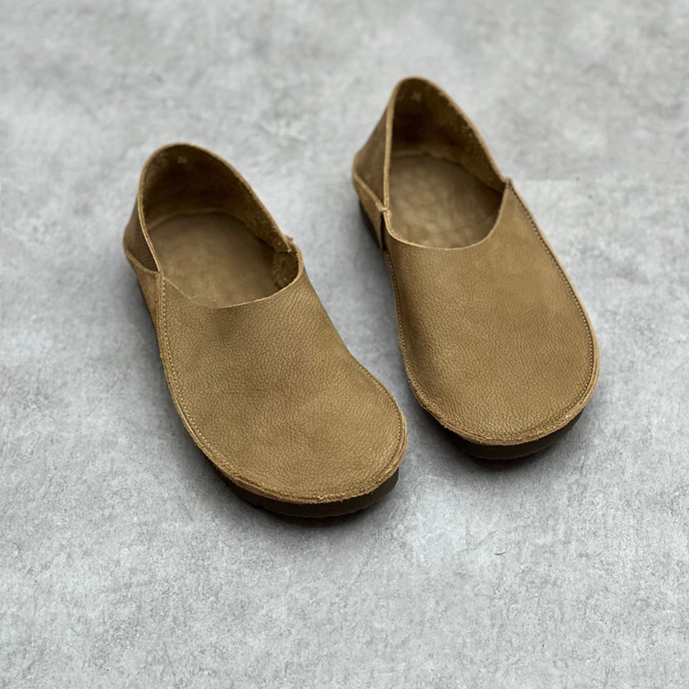 Casual Leather Lace Up Shoes Handmade Casual Leather Comfortable All-match Shoes For women