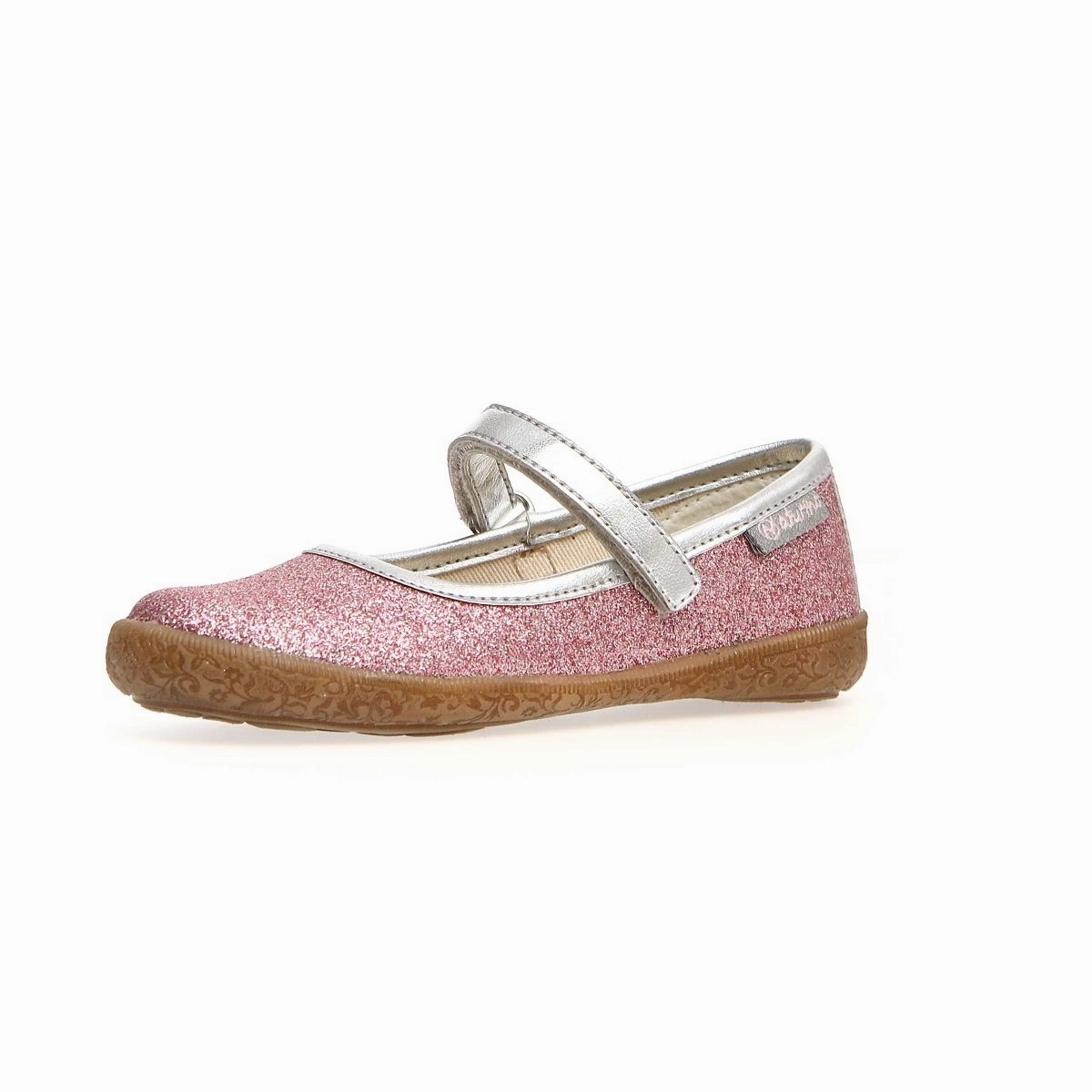 Flat Shoes With Skinny Jeans Naturino Girlsss Pavia Pink Glitter Mary Jane (Sizes 30-32)