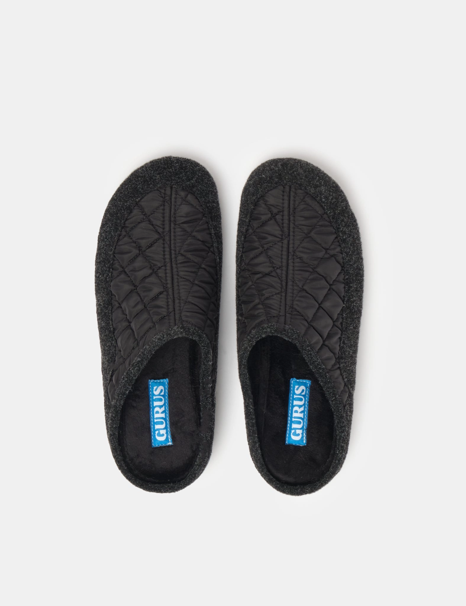 Gurus Cadiz Room Shoes Slippers - Anthracite Grey Non Skid Slippers For Seniors