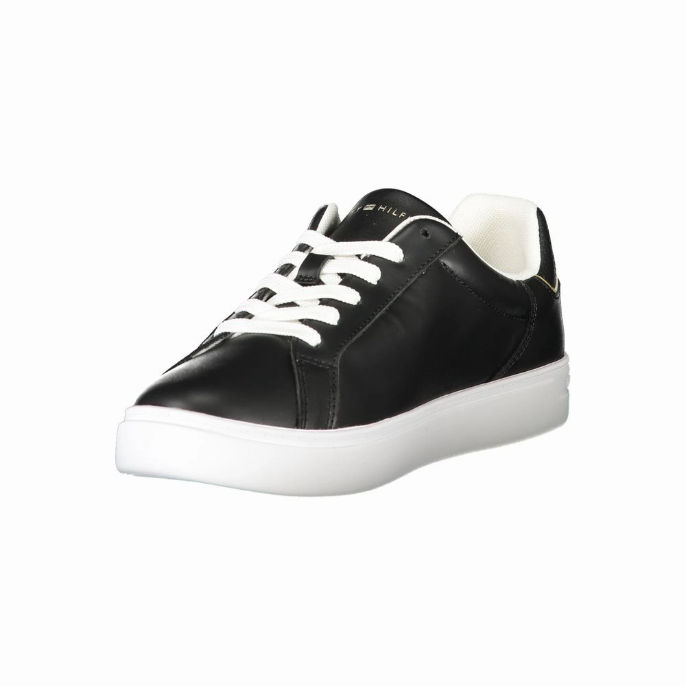 Best Sneakers For Wide Feet Tommy Hilfiger Black Leather Women Sneaker