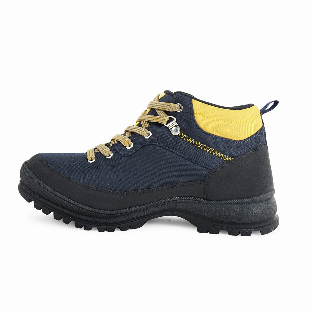 Shoes To Wear With Casual Dresses Healers Sports Trekking Navy Blue Lacing Shoes For Men RACE-1 By Liberty