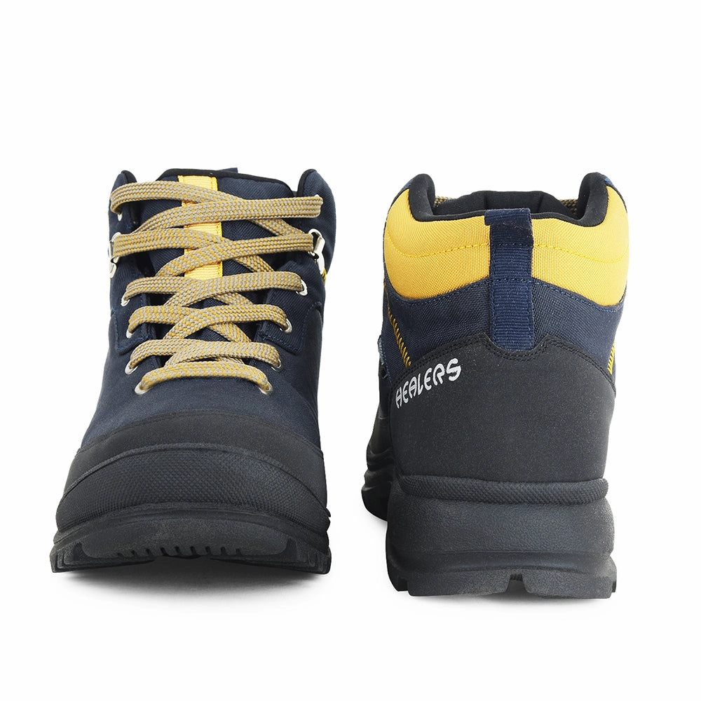 Healers Sports Trekking Navy Blue Lacing Shoes For Men RACE-1 By Liberty Gv Special Plus Casual Shoes