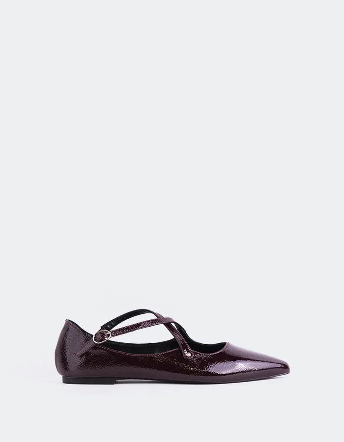 Flats Meaning Shoes Pristina Burgundy Naplack