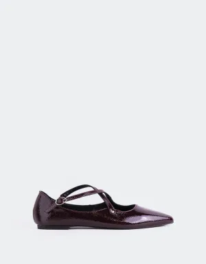 Pristina Burgundy Naplack Flat Rock Climbing Shoes