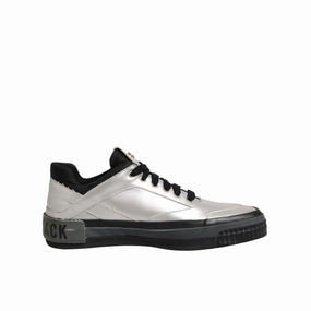 Sneakers For Very High Arches And Insteps HIDE & JACK Silver Leather Lace Up Low Top Sneakers Shoes