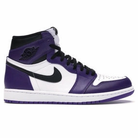Asics Indoor Sports Shoes Nike Air Jordan 1 Retro High Court Purple (Mens)
