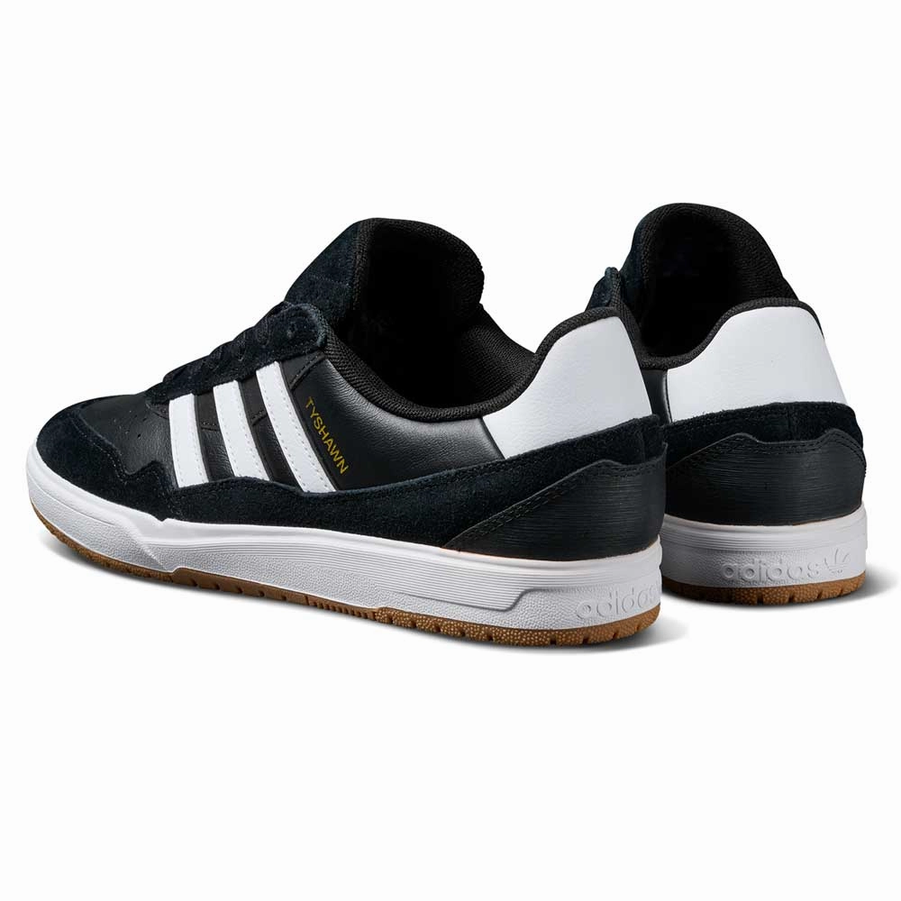 JI 0846 Black White Gum Tyshawn 2 II Adidas Skateboarding Leather Suede Skateboarding Shoes Adidas X Gucci Gazelle Shoes
