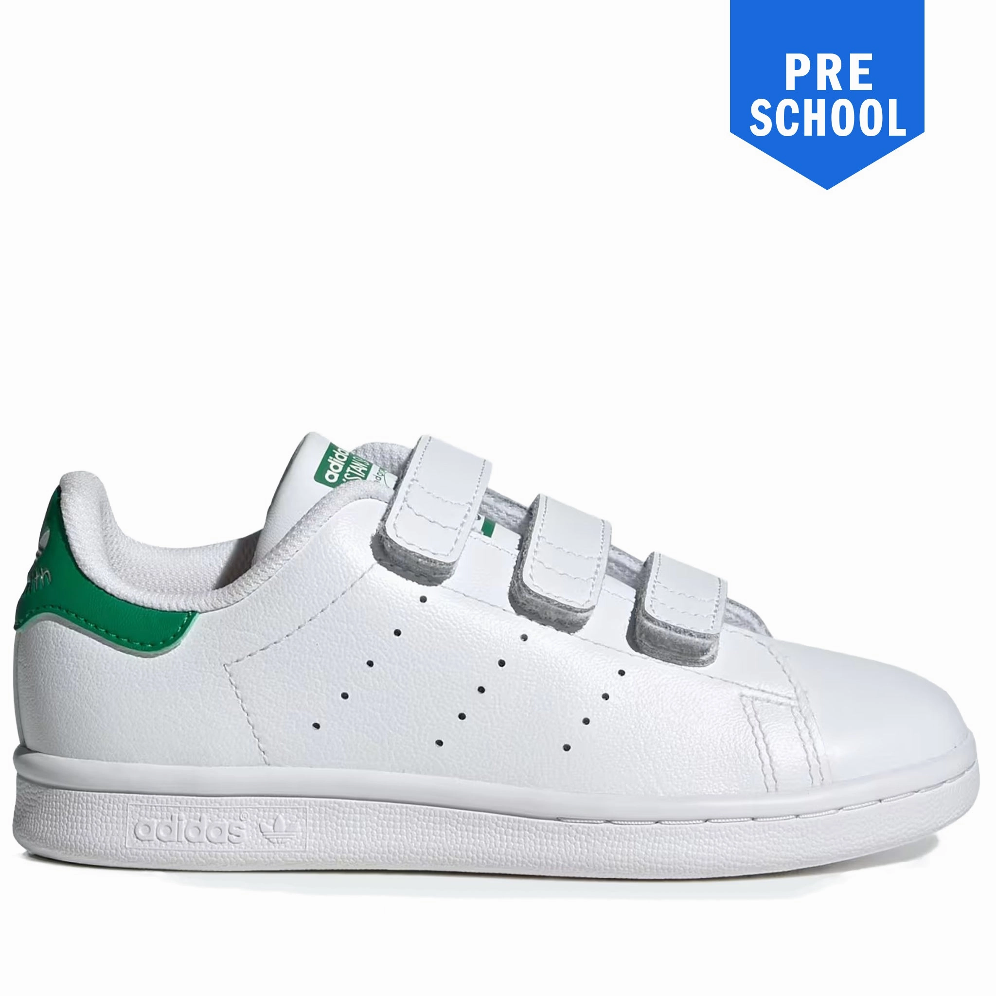 Running Shoes For Flat Feet Pre School's Adidas Stan Smith Shoes Comfort Closure - White/Green