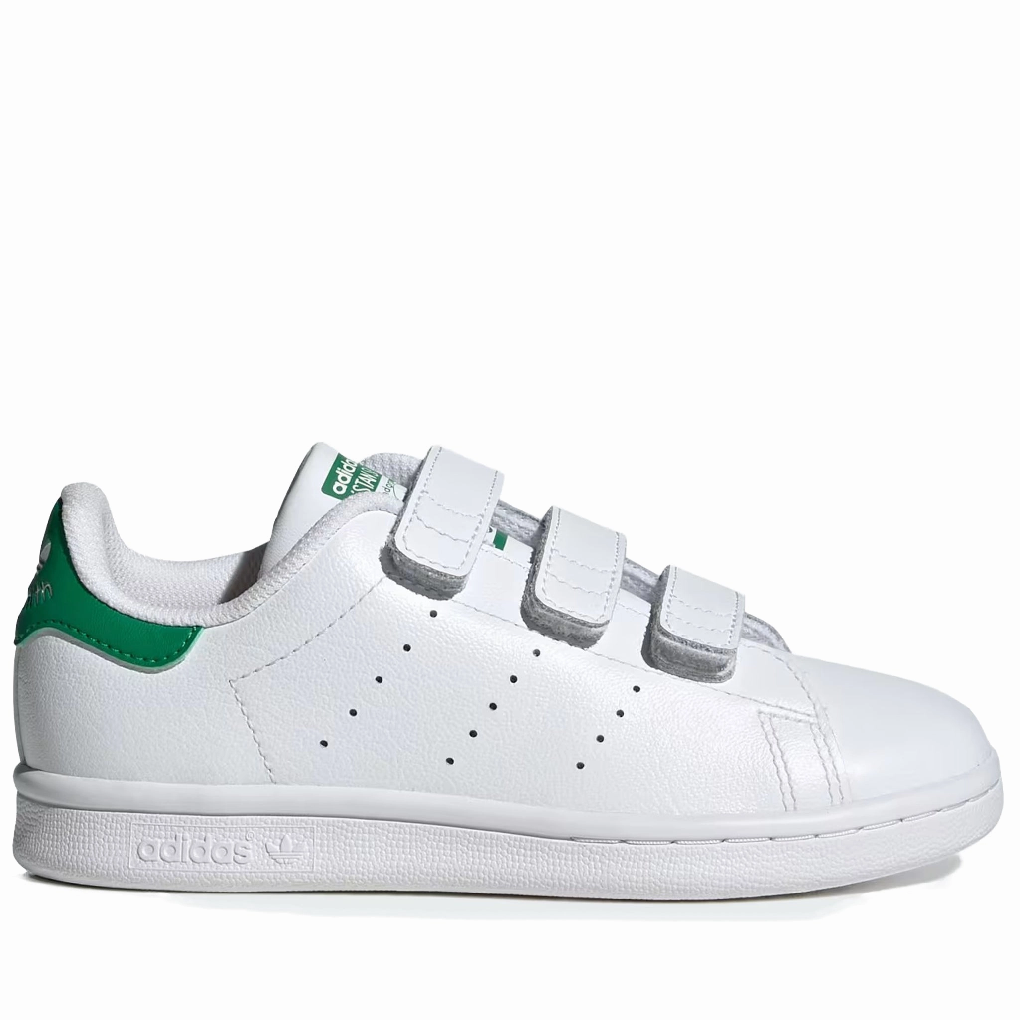 Pre School's Adidas Stan Smith Shoes Comfort Closure - White/Green Best Shoes For Running High Arches