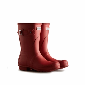 Shoes Sale Hunter Women's Original Short Rain Boots - Military Red