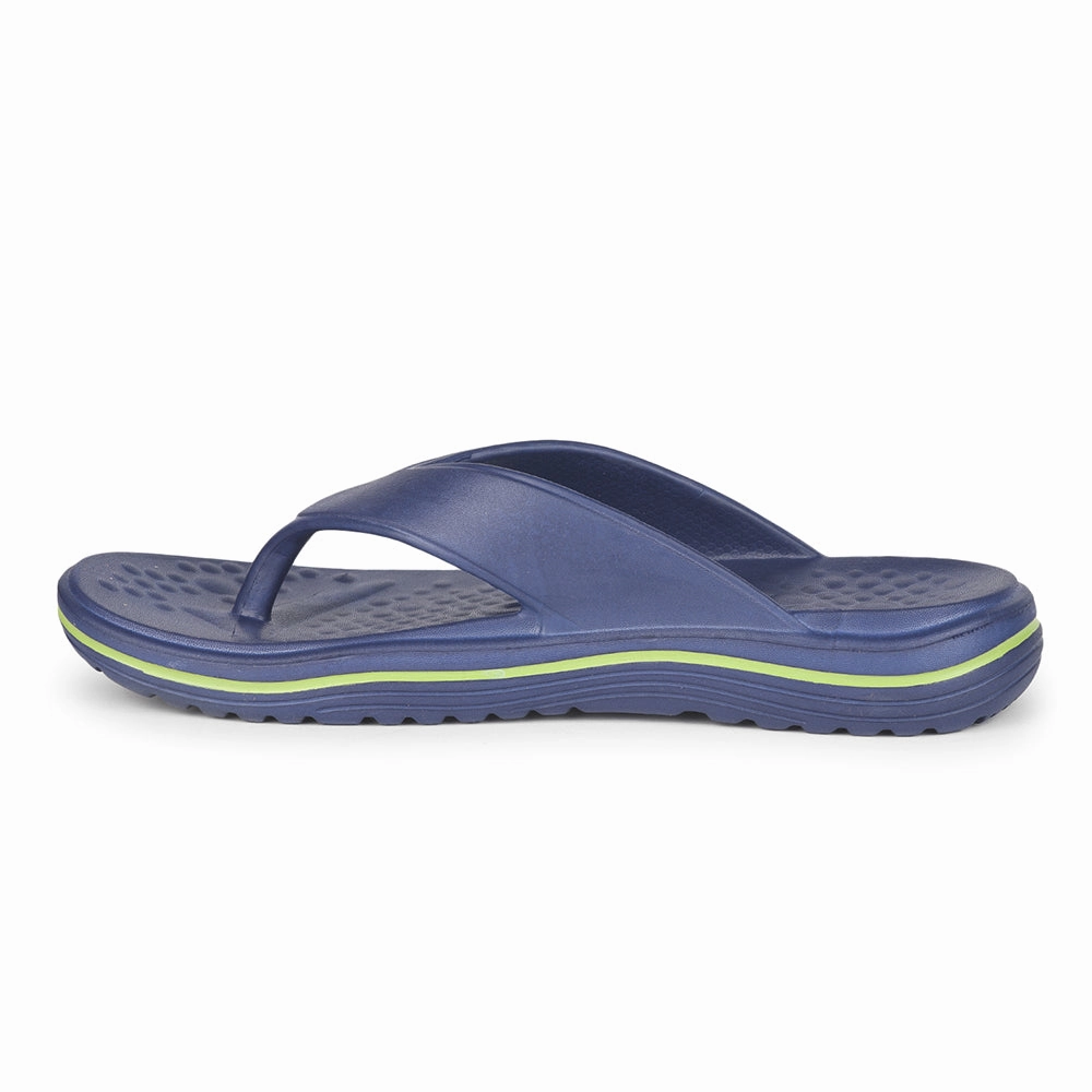 A-HA Casual Navy Blue Flip Flop For Men BEACHTIME By Liberty Beach Bag And Flip Flops