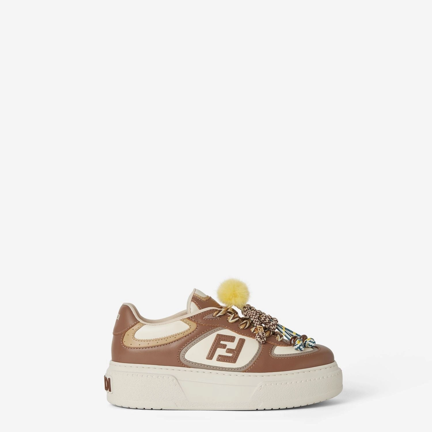 Driving Shoes Casual FENDI Italian Leather Women's Sneakers for Fall 2025
