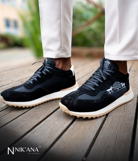 Flat Foot Shoe iLVi053-Lace up: Black