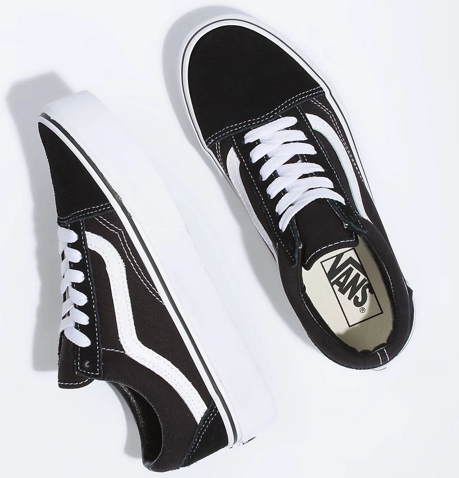 Vans - Old Skool Platform Shoes | Black Inexpensive Skate