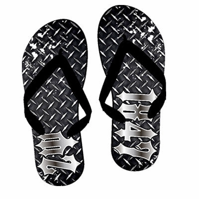 Fraternity Diamond Plate Flip-Flops - SBL100 - SUB Diy Flower Flip Flops