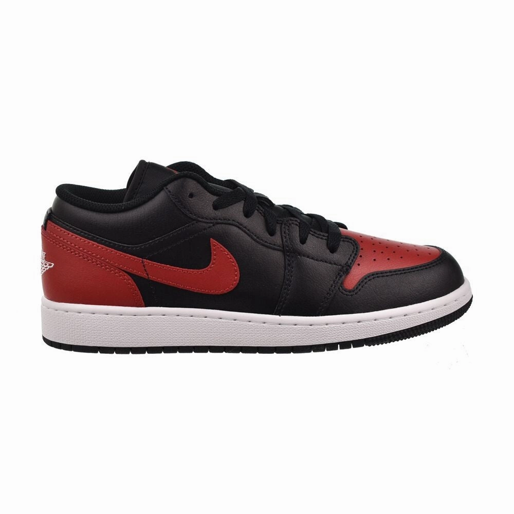 Jordan 1 Low (GS) Big Kids' Shoes Black/Varsity Red-White 553560-067 Louboutin Sneakers
