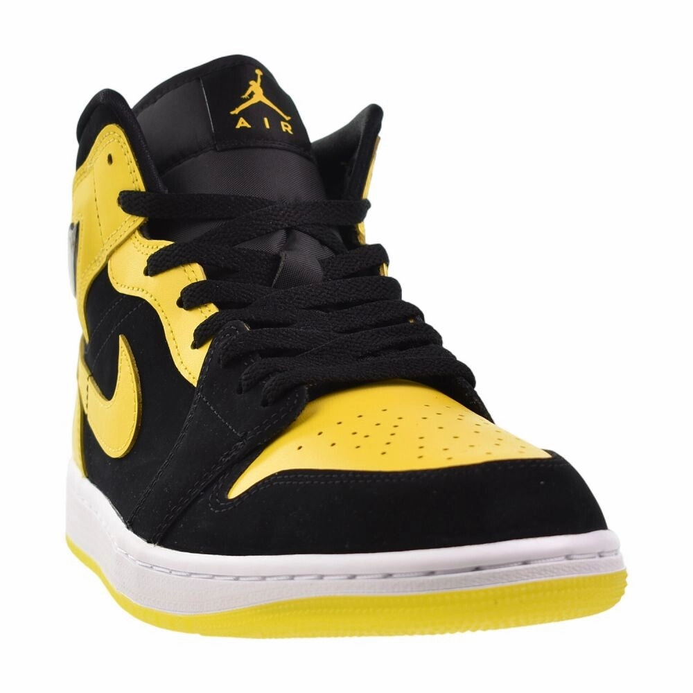 Jordan 1 Mid SE Men's Shoes Black/Varsity Maize-White Best Winter Business Casual Shoes