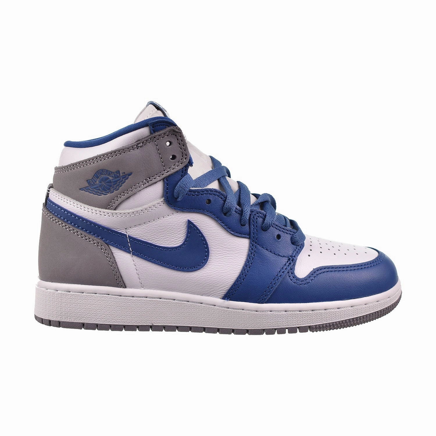 Jordan 1 Retro High OG True Blue (GS) Big Kids' Shoes True Blue-White Asics Off Road Running Shoes