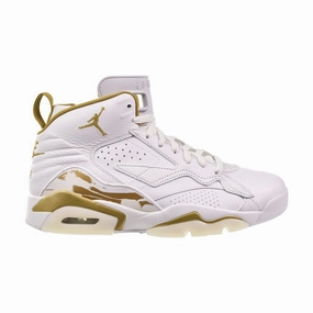 Casual Shoes With Leather Soles Jordan MVP Men's Shoes White/Metallic Gold-Phantom  dz4475-170