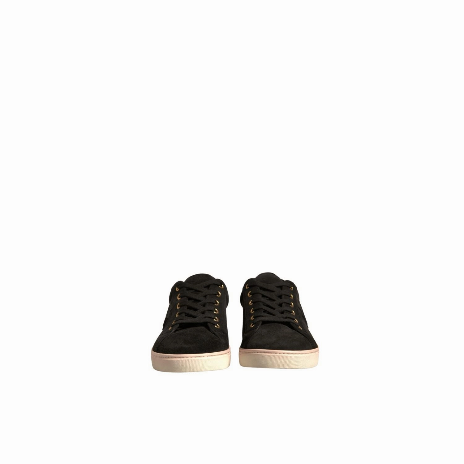 Casual Shoes Low Price Online Dolce & Gabbana Black Logo Suede Leather Men Sneakers Shoes