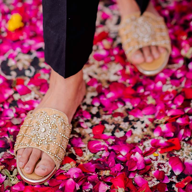 Fawn Gold Fancy Slipper Best Everyday Casual Shoes