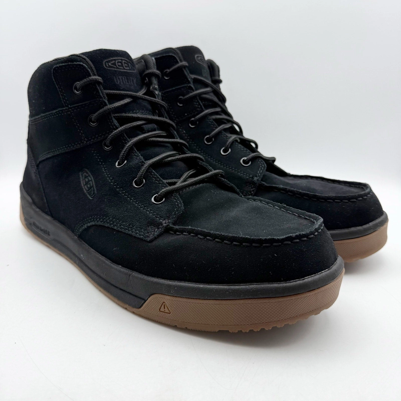 Billini Boots Keen Utility Mens Gibson Boots US 15 Wide EU 48 Black Leather SR NWOB