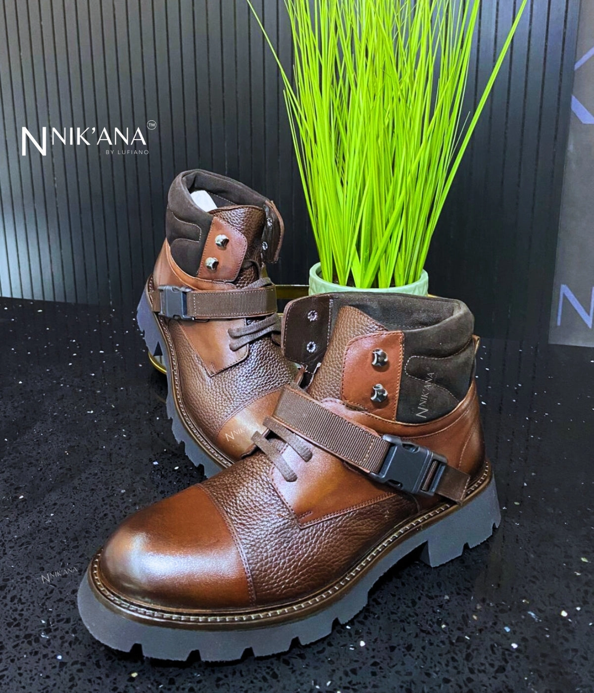 iLVi058-Lace up: Brown Meza Espadrille Wedge Sandals