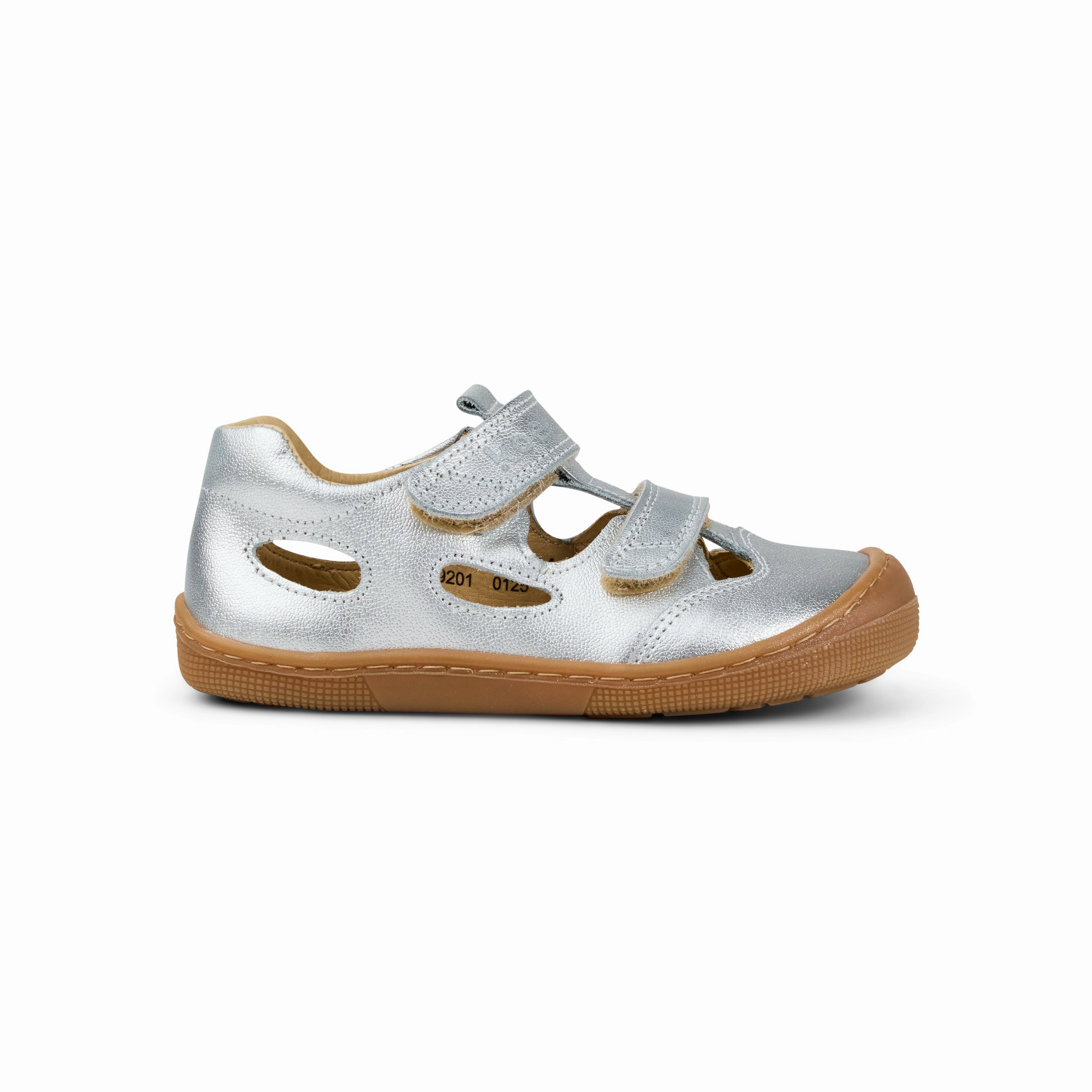 KOEL Barefoot DEEN Metalic Silver Patent Leather Flat Shoes