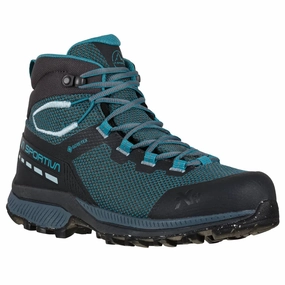 La Sportiva TX Hike Mid GTX Hiking Boot (Women's) Topaz/Carbon Low Vs High Top Hiking Shoes