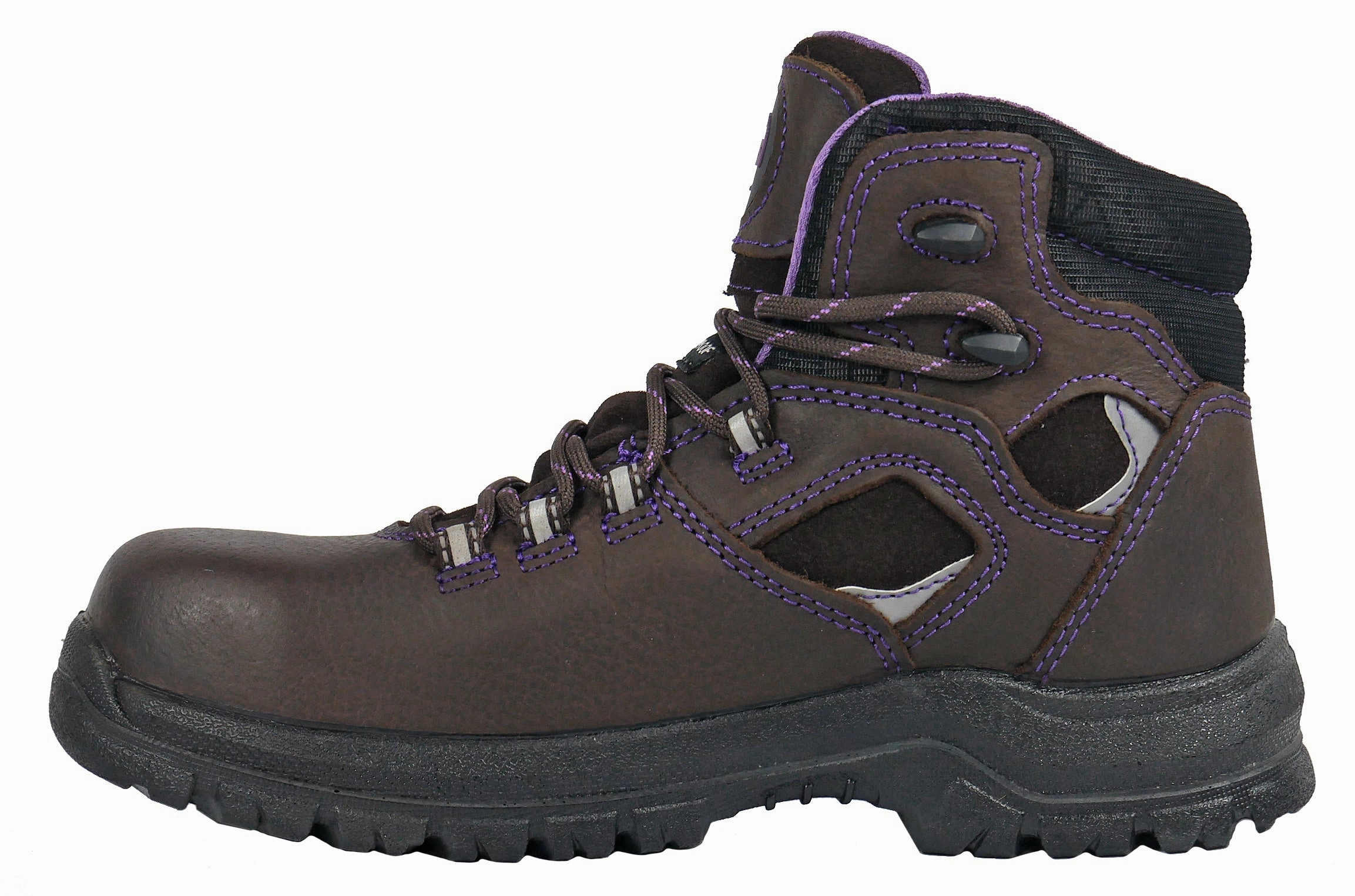 Waterproof Hiking Shoes Canada Lacy 6" Brown/Purple Composite Toe 70419