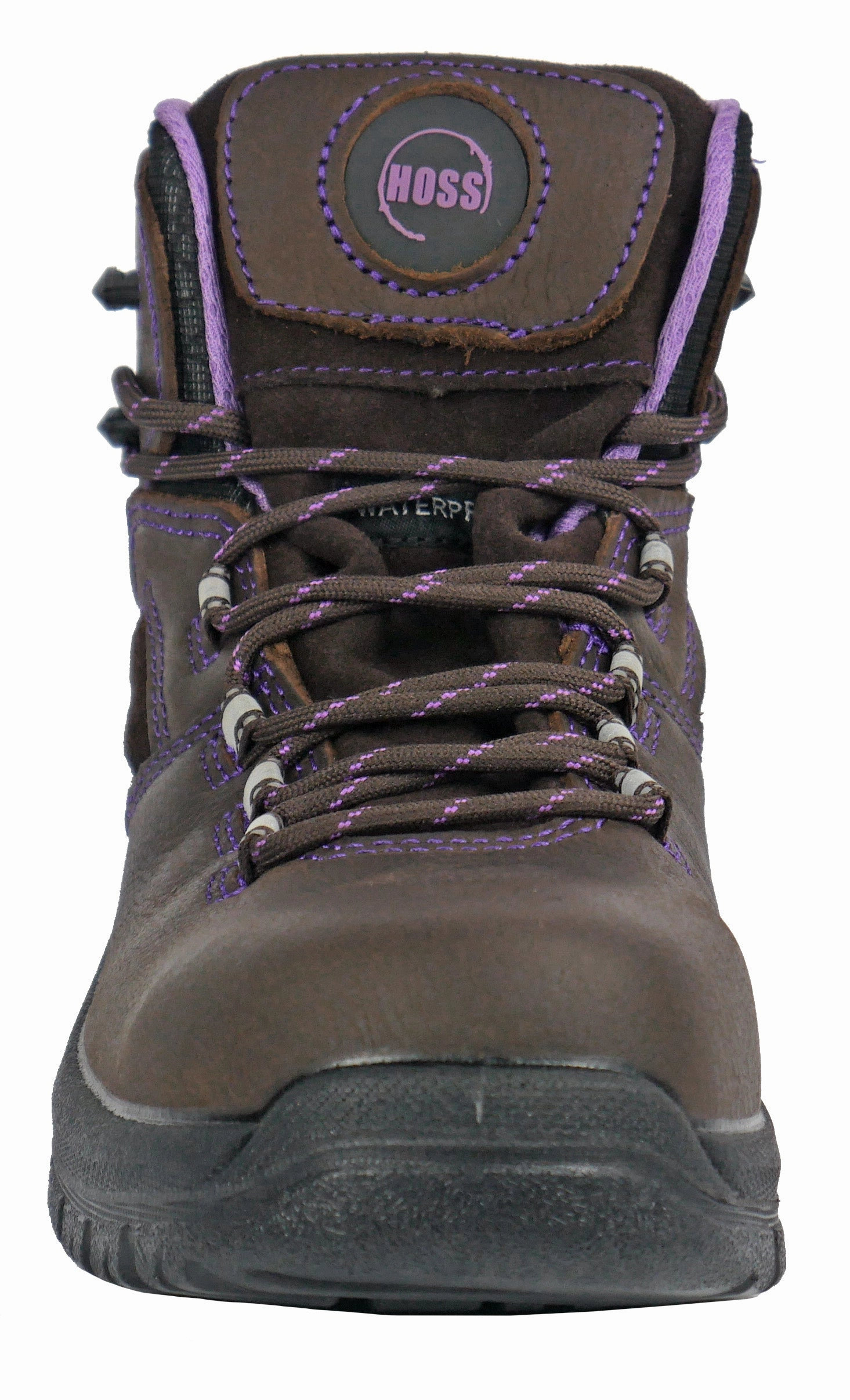 Lacy 6" Brown/Purple Composite Toe 70419 Waterproof Low Hiking Shoes