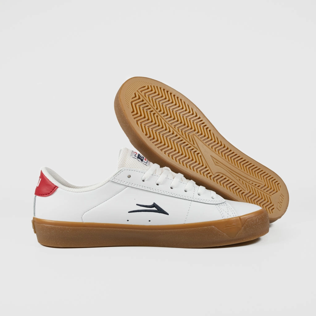 Lakai - Newport Shoes - White / Gum Zx Vulc Skate Shoes