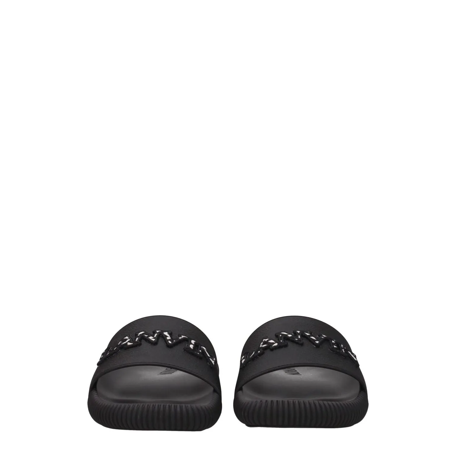 Shoes Insoles For Flat Feet Lanvin Black Cotton Slippers