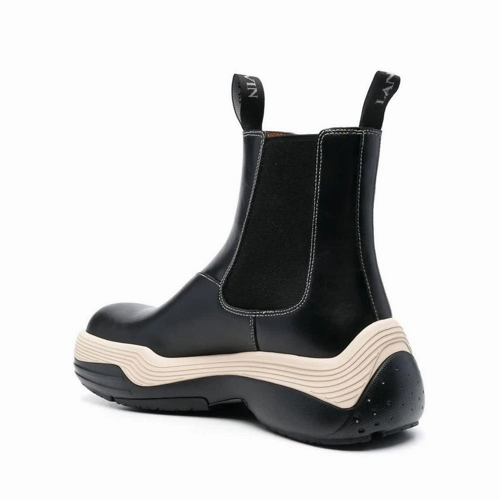 Running Shoes For Flat Feet Lanvin Black Calfskin Chelsea Boots