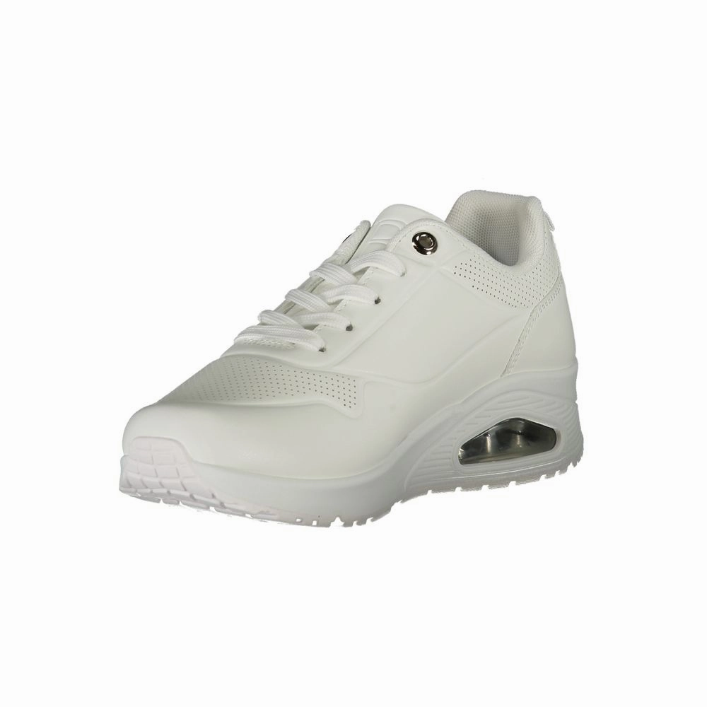 True Leather Casual Shoes Laura Biagiotti White Polyester Women Sneaker