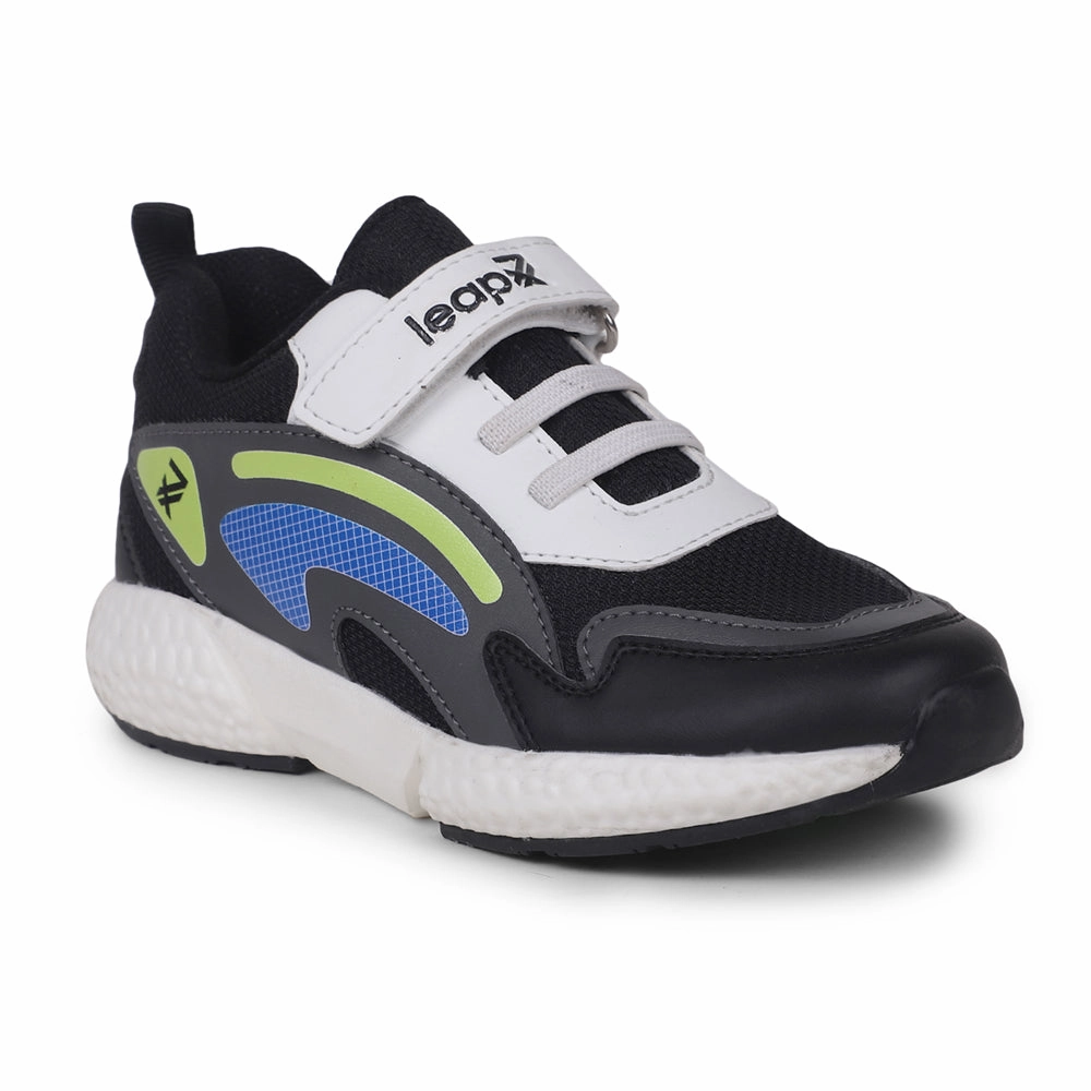 Leap7x Black Sports Non Lacing Shoes For kids CARRY-07V By Liberty Best Price Running Shoes