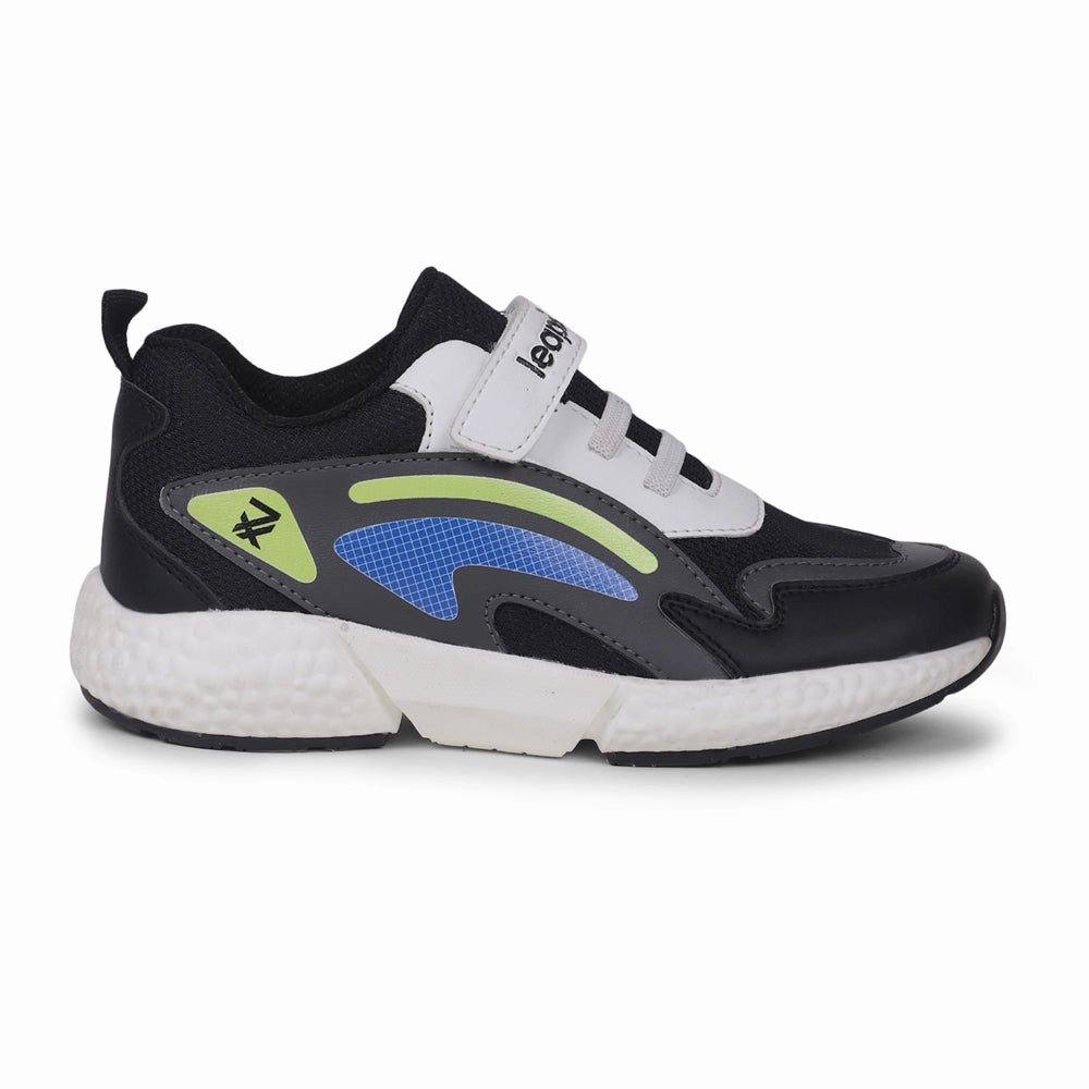 Running Shoes Coupon Code Leap7x Black Sports Non Lacing Shoes For kids CARRY-07V By Liberty