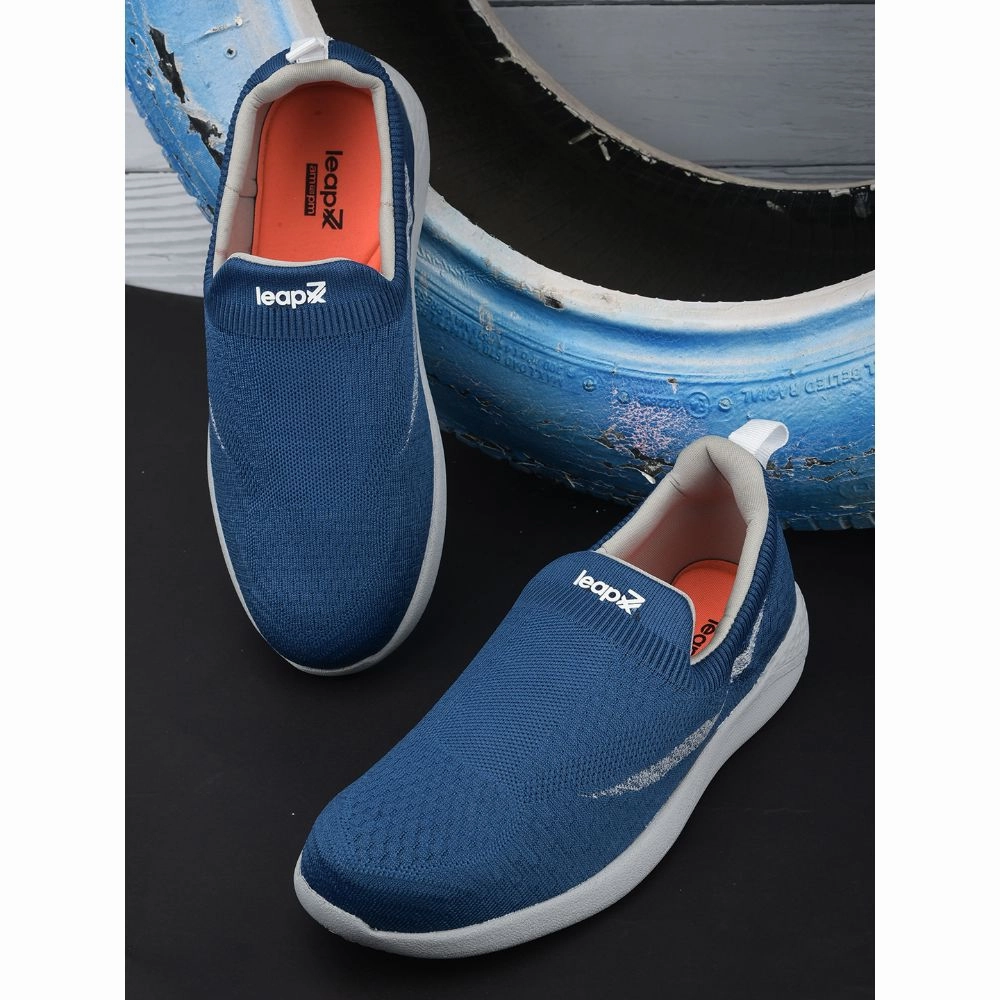 Leap7x Casual S. Blue Non Lacing Shoes For Men RORY-10 By Liberty Casual Closed Shoes