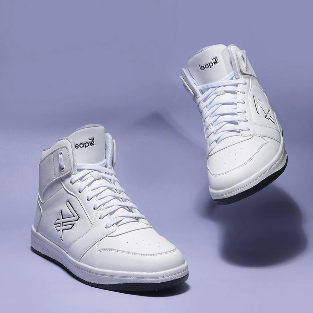 Leap7x Casual White Lacing Sneakers For Men JAXEN-2E By Liberty Casual Hiking Shoe