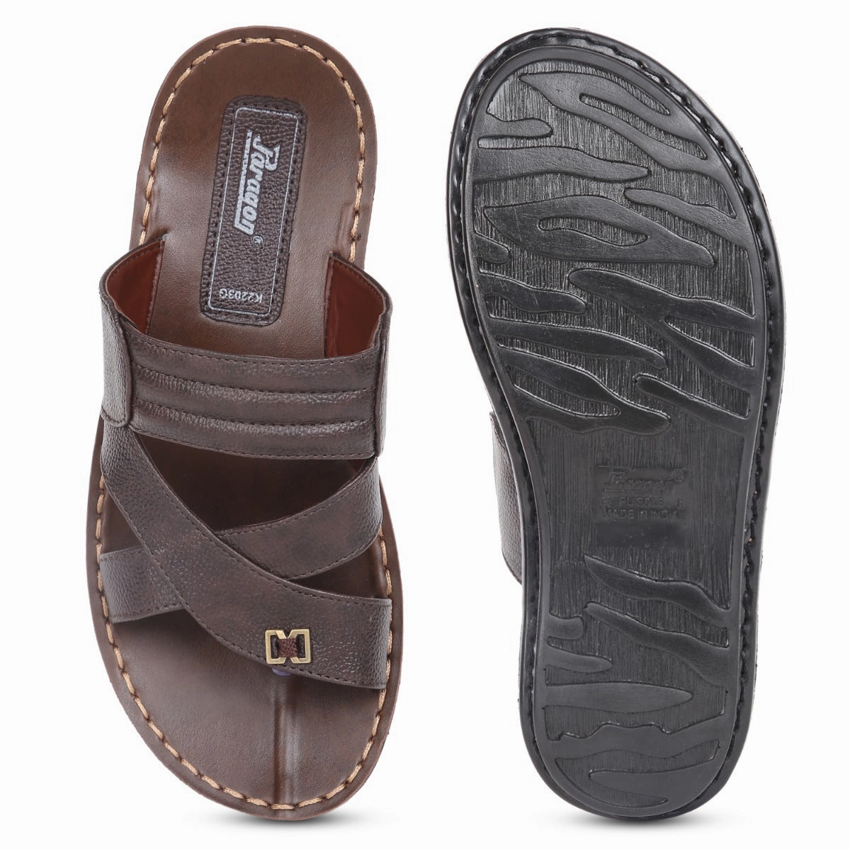 Paragon PUK2203G Men Stylish Sandals | Comfortable Sandals for Daily Outdoor Use | Casual Formal Sandals with Cushioned Soles Flip Flops Size 12
