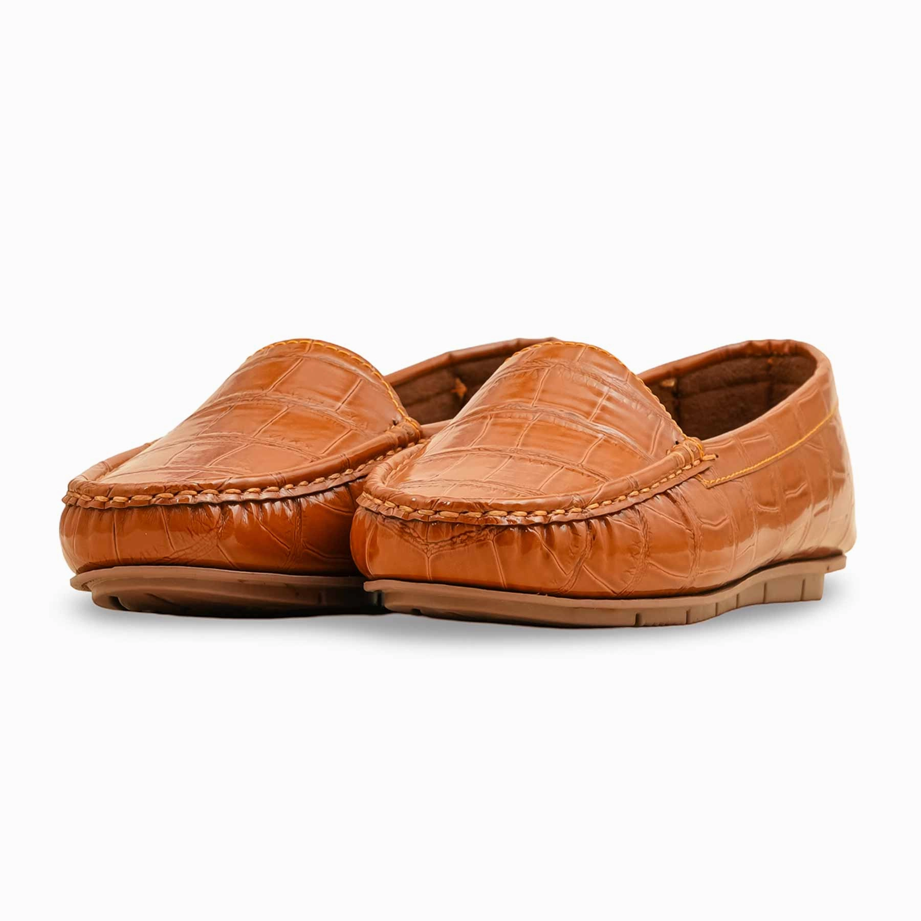 Best Luxury Casual Shoes Tan Moccasin For Women WN4507